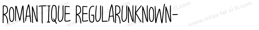 Romantique RegularUnknown字体转换
